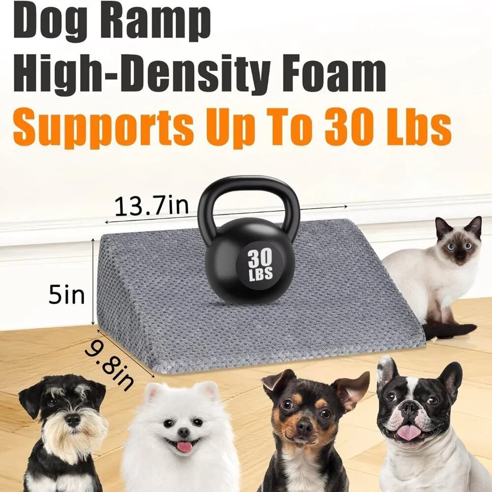 Dog Ramp for Stairs for Small & Senior Dogs and Cats (Gray, 6 Pack)